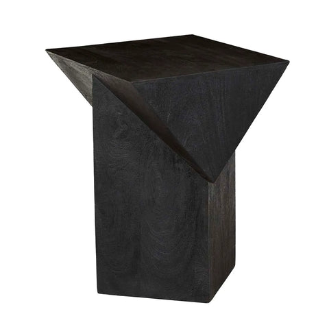 Abstract Stack Side Table Black