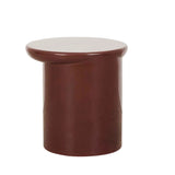 Petra Sphere Side Table Burgundy