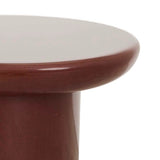 Petra Sphere Side Table Burgundy