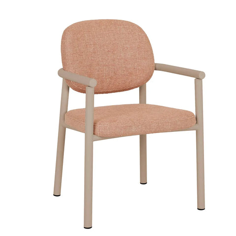 Lori Metal Metal Frame Dining Chair Peach