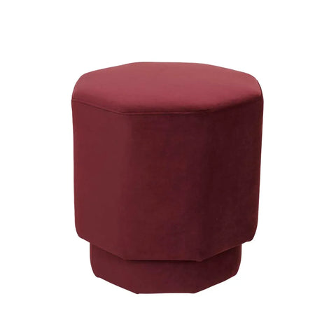 Octavius Ottoman Plum Velvet