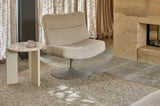 Ray Marble Side Table Smoked Rouge