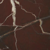 Ray Marble Side Table Smoked Rouge