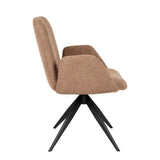 Colson Swivel Dining Chair Copper Tweed