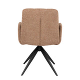 Colson Swivel Dining Chair Copper Tweed