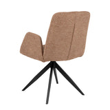 Colson Swivel Dining Chair Copper Tweed