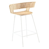 Charlotte Barstool Natural/White