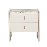 Pearce Marble Bedside Tall Bone