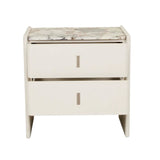 Pearce Marble Bedside Tall Bone