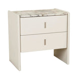 Pearce Marble Bedside Tall Bone