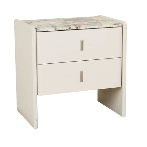 Pearce Marble Bedside Tall Bone
