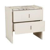 Pearce Marble Bedside Tall Bone