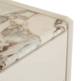 Pearce Marble Bedside Tall Bone