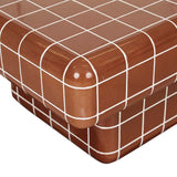 seville tile coffee table red glaze