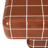 seville tile coffee table red glaze