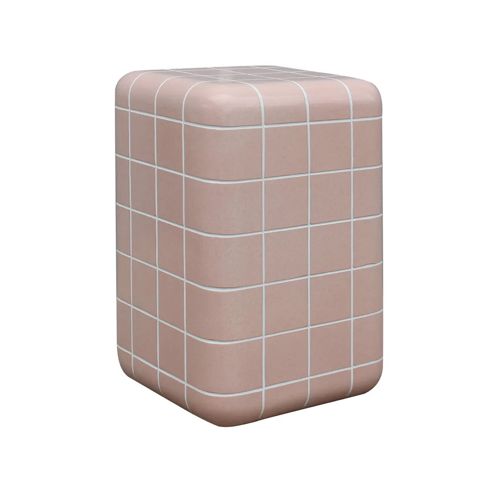 seville tile side table pink
