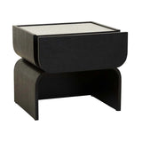 Artie Arc Marble Bedside Black/White