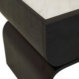 Artie Arc Marble Bedside Black/White