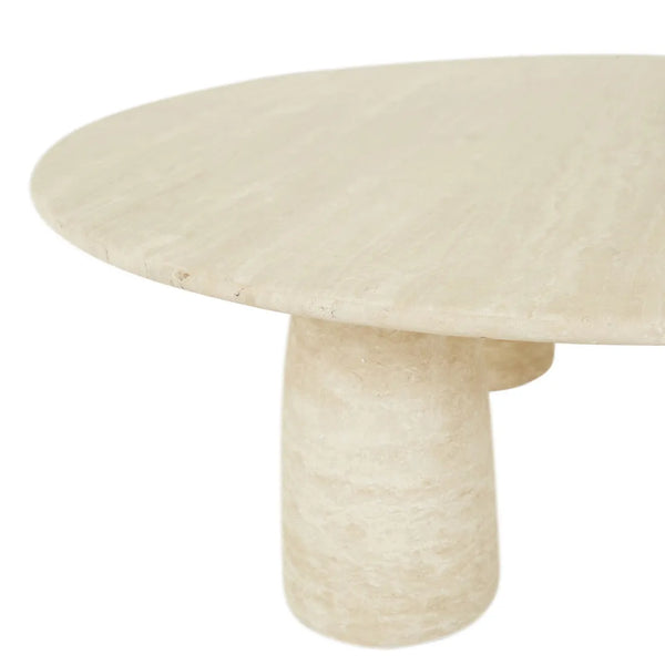 Puddle Round Coffee Table Natural Travertine – the design library