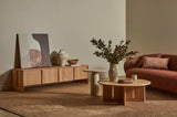 Puddle Round Coffee Table Natural Travertine