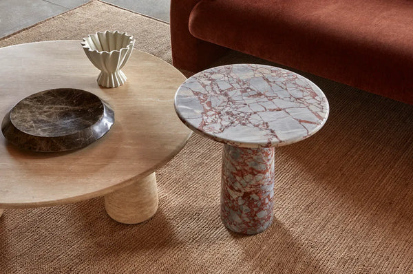 Puddle Round Coffee Table Natural Travertine – the design library