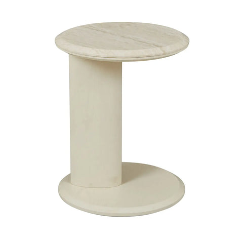 Rudy Marble Side Table Natural Travertine