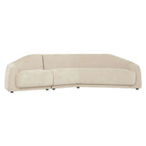 Juno Pebble Left Arm Three Seat Sofa Soft Wheat