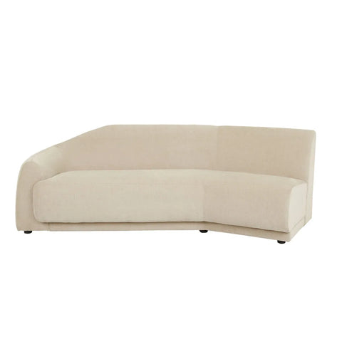 Juno Pebble Left Arm Three Seat Sofa Soft Wheat