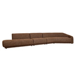 Juno Pebble Left Arm Three Seat Sofa Tawny
