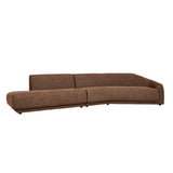 Juno Pebble Left Arm Three Seat Sofa Tawny