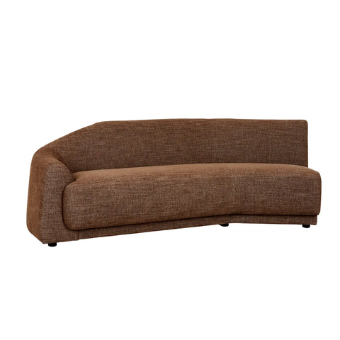 Juno Pebble Left Arm Three Seat Sofa Tawny