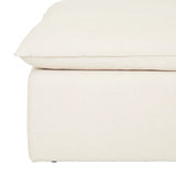 Madrid Retreat Ottoman Oat Linen