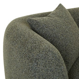 Madrid Curve Left Arm Sofa Green Boucle