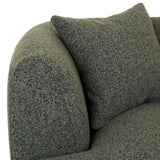 Madrid Curve Left Arm Sofa Green Boucle