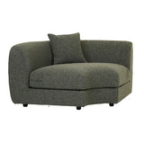 Madrid Curve Corner Sofa Green Boucle