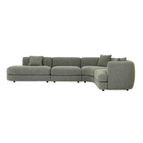 Madrid Curve Right Arm Sofa Green Boucle