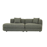 Madrid Curve Right Arm Sofa Green Boucle
