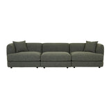 Madrid Curve Right Arm Sofa Green Boucle