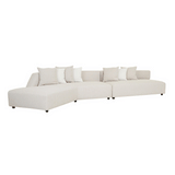 Madrid Edge Left Chaise Set Stone Tweed