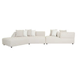 Madrid Edge Left Chaise Set Stone Tweed