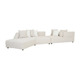 Madrid Edge Left Chaise Set Stone Tweed