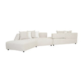 Madrid Edge Left Chaise Set Stone Tweed