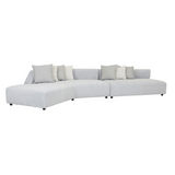 Madrid Edge Left Chaise Set Pearl Blue