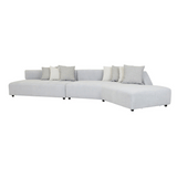 Madrid Edge Right Chaise Set Pearl Blue
