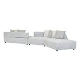Madrid Edge Right Chaise Set Pearl Blue