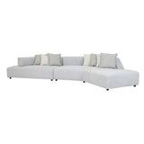 Madrid Edge Right Chaise Set Pearl Blue