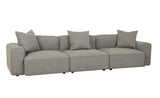 Airlie Slab Four Seater Sofa Brindle Grey