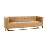 Kennedy Tufted Three Seater Sofa Cumin