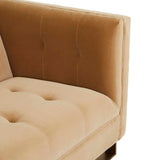 Kennedy Tufted Three Seater Sofa Cumin