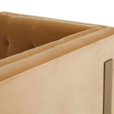 Kennedy Tufted Three Seater Sofa Cumin